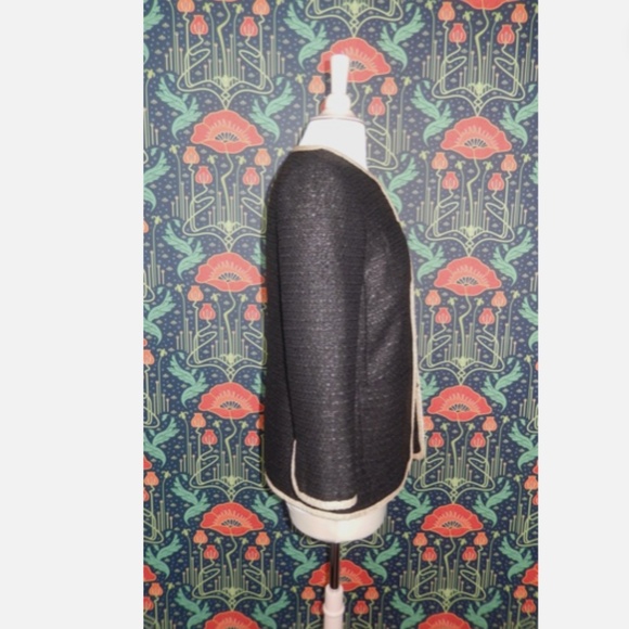 J. Crew Black Lacquered Tweed Jacket 2 Nwt - Picture 5 of 6